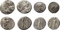 Ancient coins Greek Coin: SELEUKID EMPIRE, lot of 4 silver drachm and hemidrachms! -