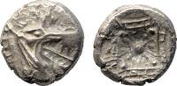 Ancient coins Greek coins. Choice Kindya / CARIA, Halikarnassos AR silver Hekte with monster, Near EF -