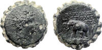 Ancient coins SELEUKID EMPIRE. Antiochos VI Dionysos. 144-142 BC. Bronze ? with Elephant! -