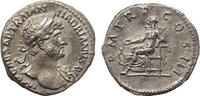 Ancient coins Roman Imperial AR silver denarius of Hadrian Salus, toned EF! -