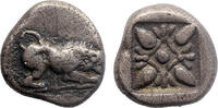 Ancient coins Greek Coins: Very rare and attractive Ionia Miletos AR Hemidrachm, Archaic period, 5th. cent. BC -