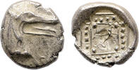 Ancient coins Greek coins. Nice Kindya / CARIA, Halikarnassos AR silver Hekte with monster -