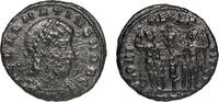 Ancient coins Roman Imperial: Scarce bronze follis of Delmatius, AD 335-337 -