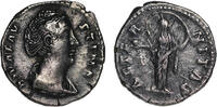 Ancient coins Roman Imperial silver denarius of DIVA Faustina - Nice VF! -