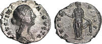 Ancient coins Lovely Roman Imperial AR silver denarius of Faustina II - EF! -