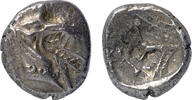 Ancient coins Greek coins. Choice Kindya / CARIA, Halikarnassos AR silver Hekte with monster Good VF -