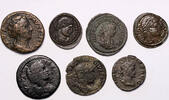 Ancient coins Roman Imperial lot of 7 bronze coins, 2nd.-4th. century AD -