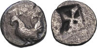 Ancient coins Greek coins: SICILY, Himera. Circa 530-520/15 BC. AR Obol -