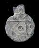 Ancient art Byzantine large Lead pendant with letters and monogram, c. 6th.cent -