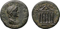 Ancient coins Roman provincial: Time Of Nero, Smyrna bronze Assarion with temple -