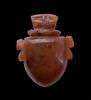 Ancient art Superb massive carnelian heart amulet, Egypt, New Kingdom -