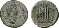 Ancient coins Roman Provincial: Extremely rare bronze As of Domitian with temple of Ephesos! -