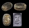 Ancient art Egyptian scarab stone seal with rare glyphs, 2nd. mill. BC -