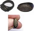 Ancient art Middle Byzantine silver seal ring c. 10th.-12th. cent. AD -
