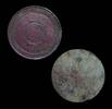 Ancient art Lovely Roman bronze mirror w red patina, 1st.-3rd. century AD. -