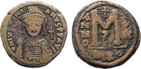 Ancient coins Byzantine coins: Attractive Large flan Justinian 40 Nummi - 33 mm. -