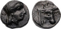 Ancient coins Greek coins: AEOLIS, Larissa Phrikonis. 4th century BC Excessively rare à bronze w Lo -