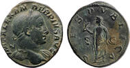 Ancient coins Roman Imperial: Severus Alexander à sestertius with exceptional patina. -