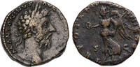 Ancient coins Roman Imperial: Nice marcus Aurelius bronze sestertius w Victory -