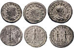 Ancient coins Roman Imperial: Nice lot of 3 fully silvered antoniniani of Claudius II, Gallienus and Probus -