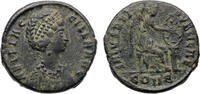 Ancient coins Roman Imperial: Fine portrait of Aelia Flaccilla, Augusta. 379-386/8 AD. AE1-2 -