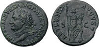 Ancient coins Roman Imperial: Scarce high grade Titus bronze à as, EF! -