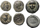 Ancient coins Greek coins: Lot of three scarce bronze à coins from Ionia, Ephesos and Priene -