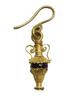 Ancient art Elaborate Greek Amphora shaped Gold Earring, 3rd. cent. BC -