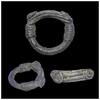 Ancient art Roman plated silver wire finger ring with double spiralling disc -