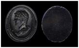 Medieval & later artifacts Fine sculptured Hadrian portrait glass intaglio, c. 19th. cent. AD -