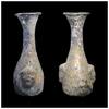 Ancient art Scarce Roman Janus head facial glass flask, 1st.-3rd. cent. AD -