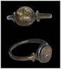 Ancient art Gilt Late Roman bronze seal ring w animal, 3rd.-5th. cent. AD -
