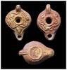 Ancient art Pair of nice terra sigliata pottery oil lamps, Roman, 3rd.-4th. cent. -