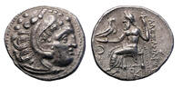 Ancient coins Greek KINGS of MACEDON. For Alexander the Great by Antigonos I Monophthalmos AR drachm, Kolophon Mint -
