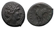 Ancient coins Greek coins: Fine quality Hiketas II bronze AE 287-278 BC. -