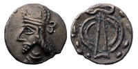 Ancient coins KINGS of PERSIS. Uncertain king II 1st century AD. AR Hemidrachm or Diobol - Good EF! -