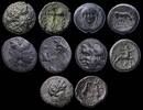 Ancient coins  Greek Kings of Macedon: 5 large and better bronze issues ... 196.56 US$  +  46.25 US$ shipping