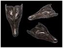 Ancient art Attractive Roman silver finial of a wolfs head, 1st.-3rd. century AD -