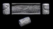 Ancient art Fine early Predynastic stone cylinder seal, Mesopotamia 3rd. mill. BC -