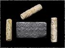 Ancient art Large and very rare Mesopotamian shell cylinder seal, Jemdet Nasr -