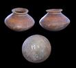   Ancient art Large decorated Pre-Columbian globular pottery jar, pre 1000 AD 