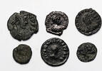Ancient coins Roman Imperial lot of scarce very late Roman bronze coins! -