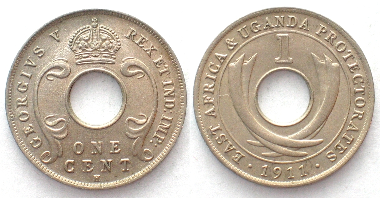Britisch Ostafrika EAST AFRICA & UGANDA PROTECTORATES 1 Cent 1911
