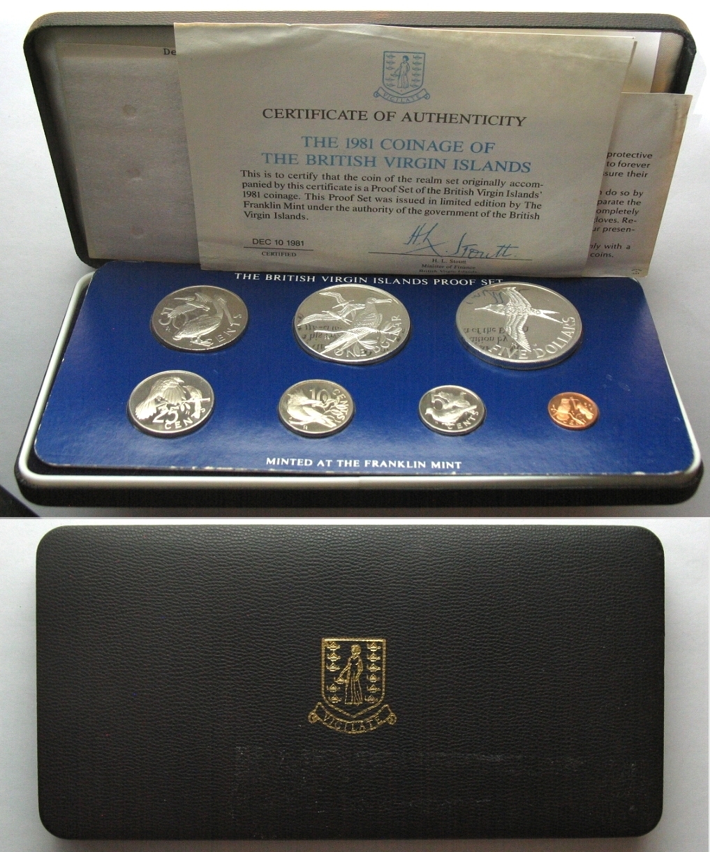 Britische Jungferninseln BRITISH VIRGIN ISLANDS 1981 PROOF SET