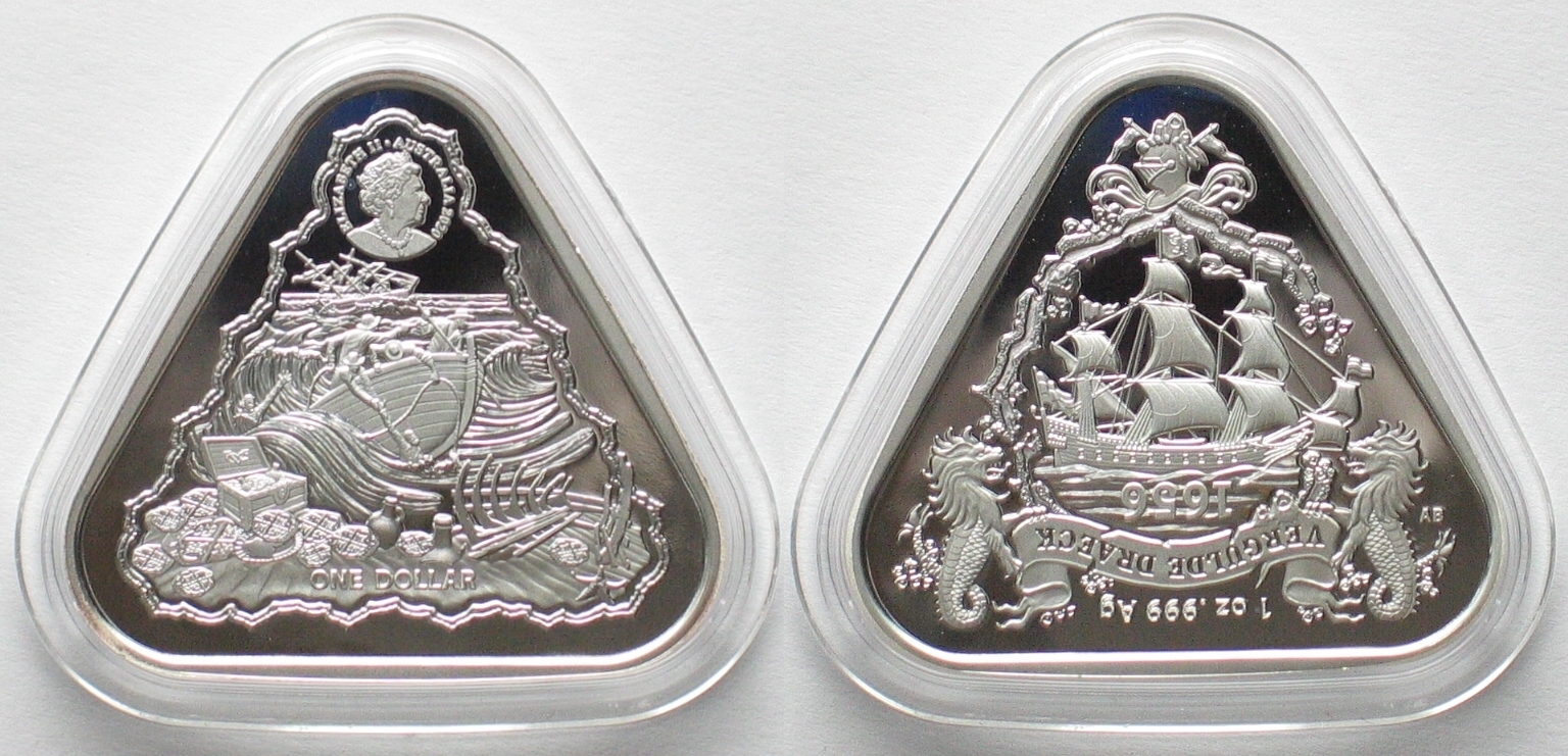 Australien AUSTRALIA 1 2020 Shipwreck series (2) GILT DRAGON silver 1
