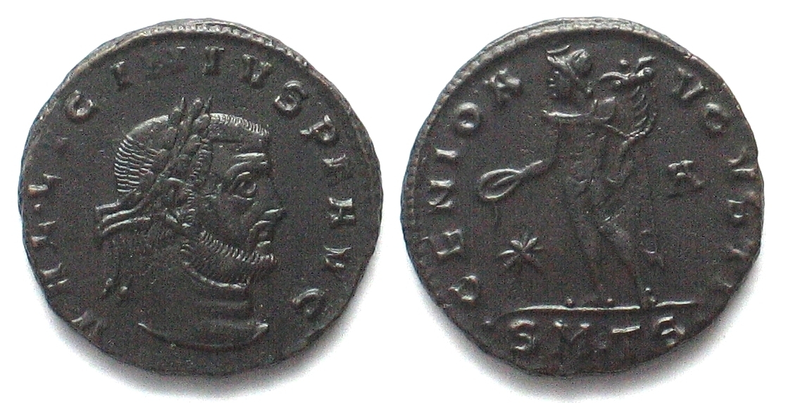 Roman Imperial LICINIUS I (308-324 AD). AE Follis, SM.TS, Thessalonica ...