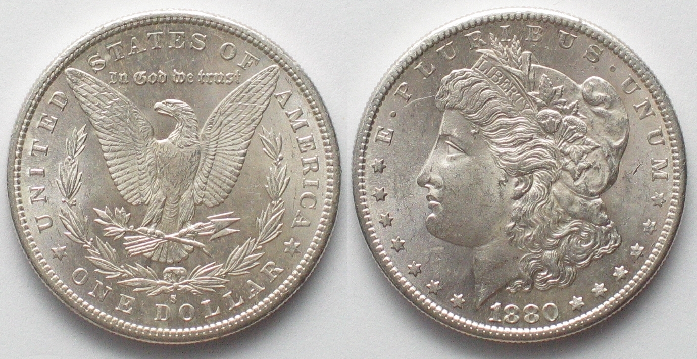 Vereinigte Staaten von Amerika US 1880-S San Francisco Morgan Dollar ...