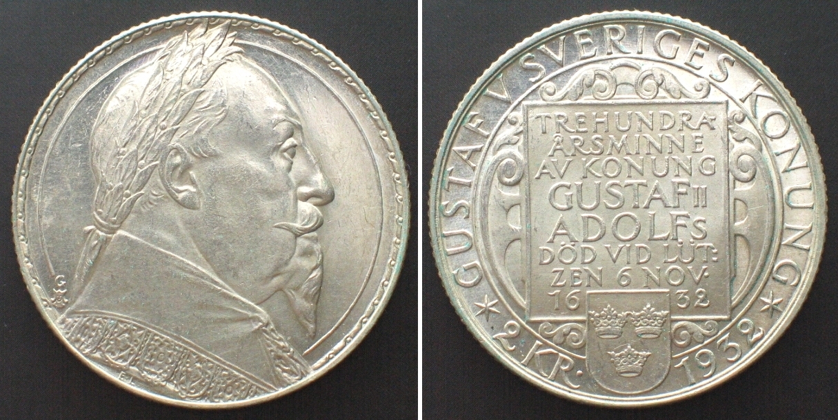 Schweden SWEDEN 2 Kronor 1932 GUSTAF V GUSTAV II ADOLF Prooflike schweden-sweden-2-kronor-1932-gustaf-v-gustav-ii-adolf-prooflike