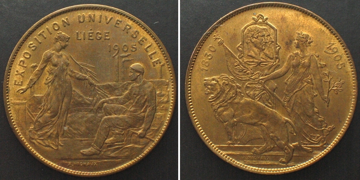Médaille Jeton Exposition Universelle 1905 Liège Belgique – 30 Mm