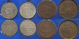 Schweiz - Medaillen 1860 A bulk of 8 old museum copies from a 19th century Swiss coin cabinet UNC-